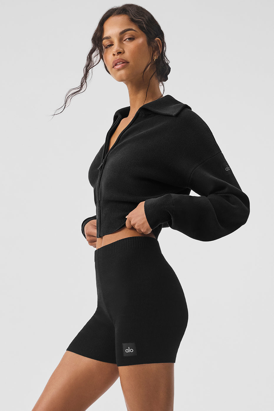 Veste courte en tricot Scholar à fermeture éclair intégrale "BINETÔT DE RETOUR "